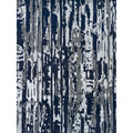 Carrina Hand Knotted Wool Bamboo Silk Navy Silver Area Rug