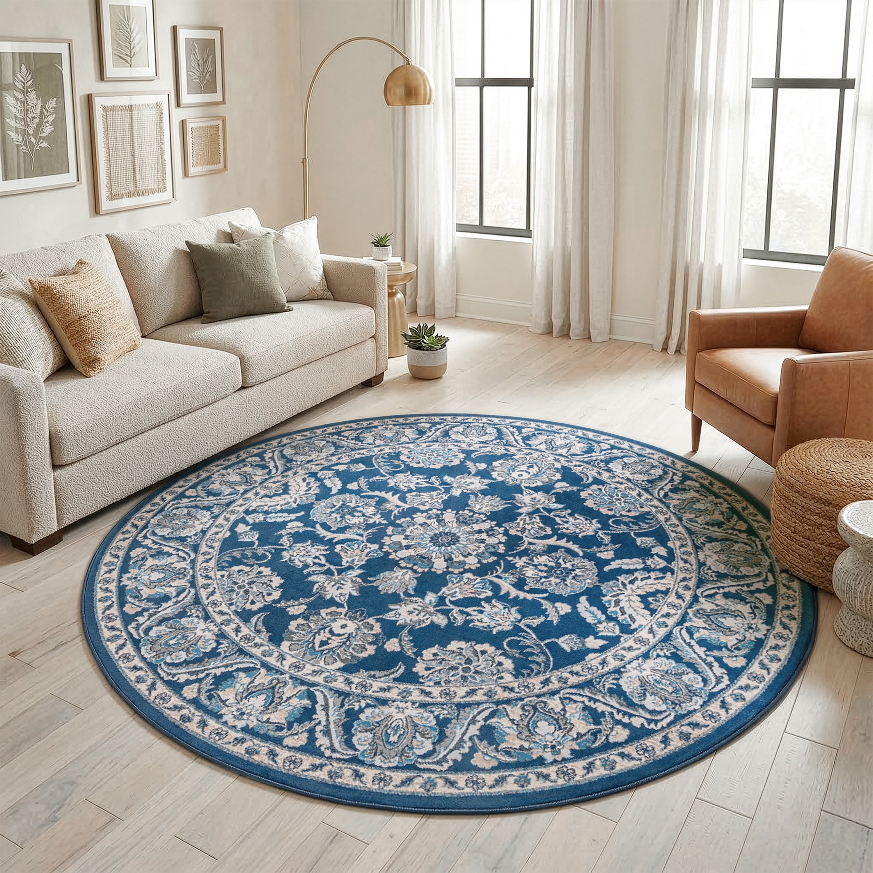 Alise Rugs Carrington Traditional Floral Area Rug