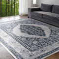 Alise Rugs Carrington Traditional Oriental Oval Area Rug 53 X 73