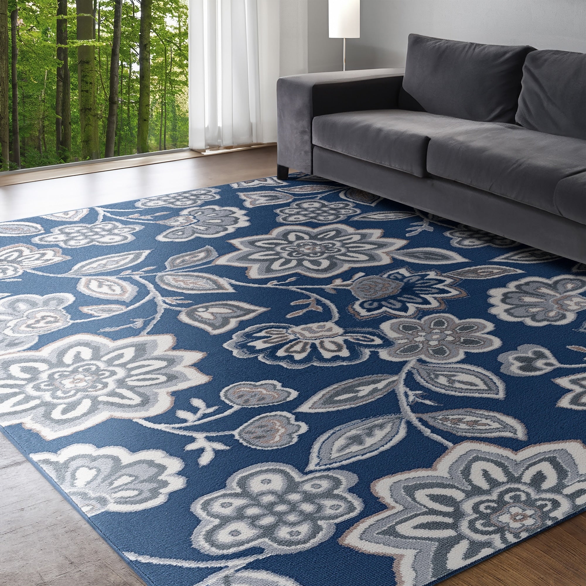 Alise Rugs Carrington Transitional Floral Scatter Mat Rug 2 X 3