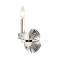 Crystorama Carson Collection 1 Light Polished Nickel Wall Sconce