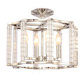 Crystorama Carson Collection 4 Light Polished Nickel Semi Flush Mount