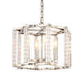 Crystorama Carson Collection 4 Light Polished Nickel Mini Chandelier Silver