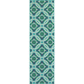 Havenside Home Lewisburg Floral Blue Green Indoor Outdoor Area Rug 86 X 13