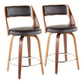 Carson Carrington Alingsas Mid Century Modern Counter Stool Set Of 2