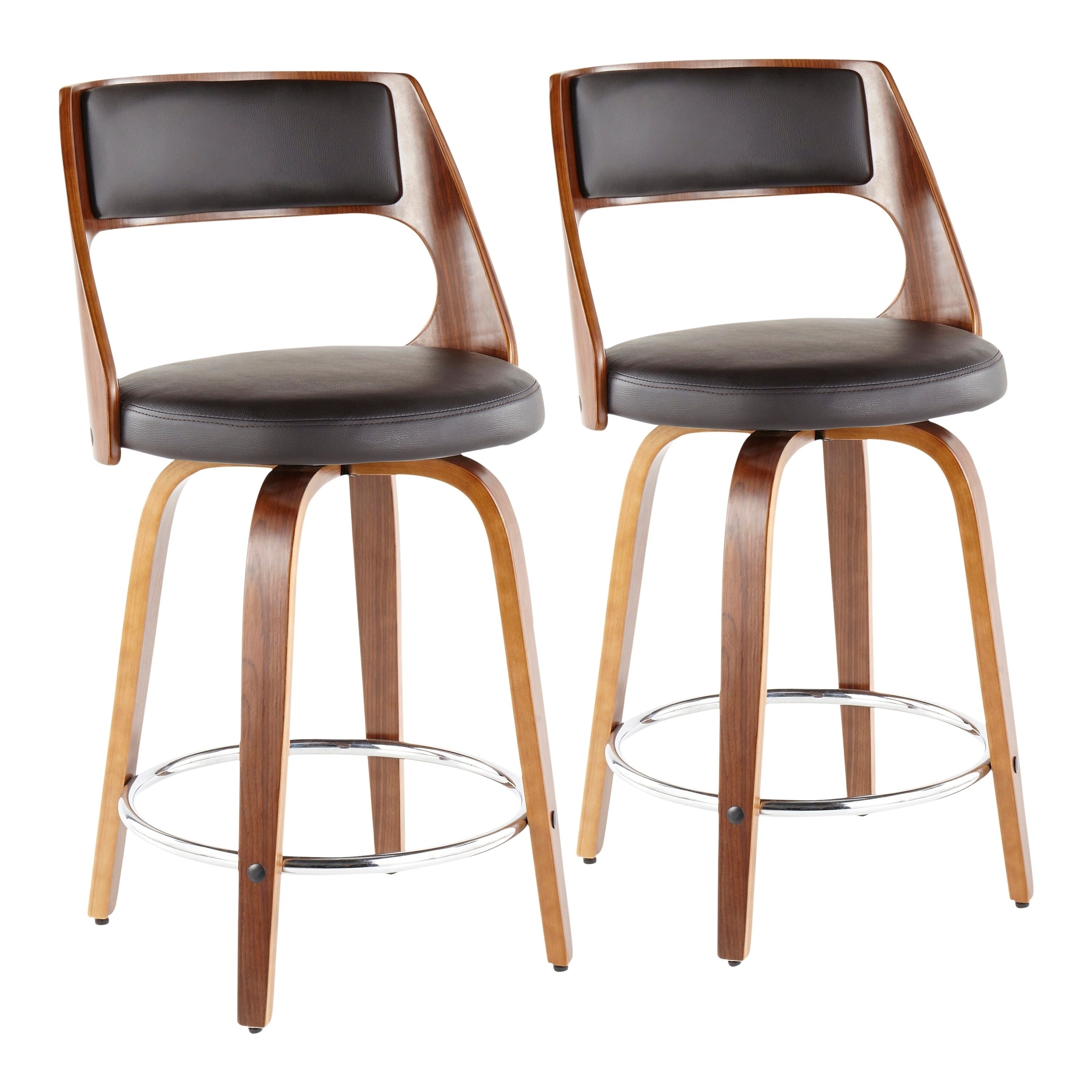 Carson Carrington Alingsas Mid Century Modern Counter Stool Set Of 2