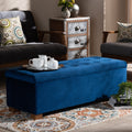 Carson Carrington Bahult Upholstered Grid Tufted Storage Ottoman Bench