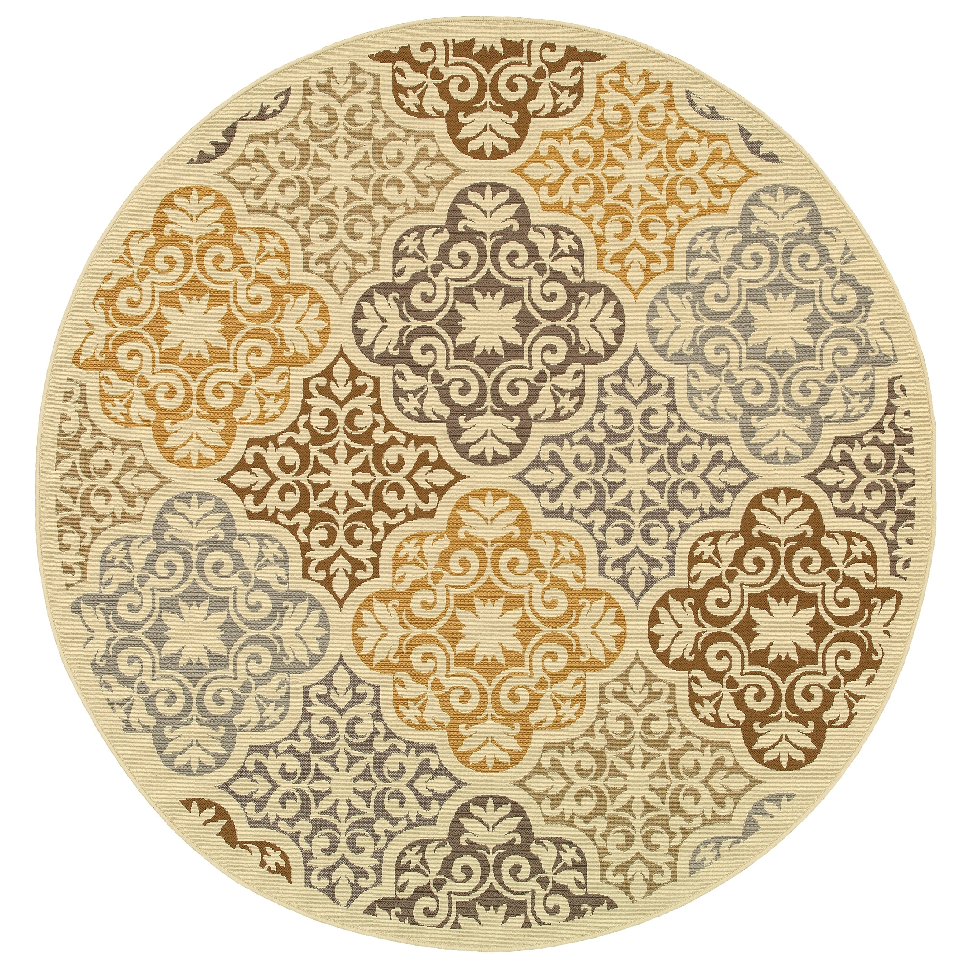 Carson Carrington Boden Floral Ivory Grey Indoor Outdoor Area Rug