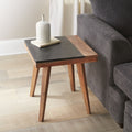 Carson Carrington Chester Solid Wood And Slate End Table