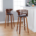Cosini Mid Century Modern Upholstered Bar Stools Set Of 2 N A