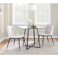 Wanda Upholstered Dining Chair With Gold Accents Set Of 2 N A