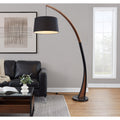Carson Carrington Fagersta Mid Century Modern Floor Lamp With Walnut Wood Frame And Marble Base