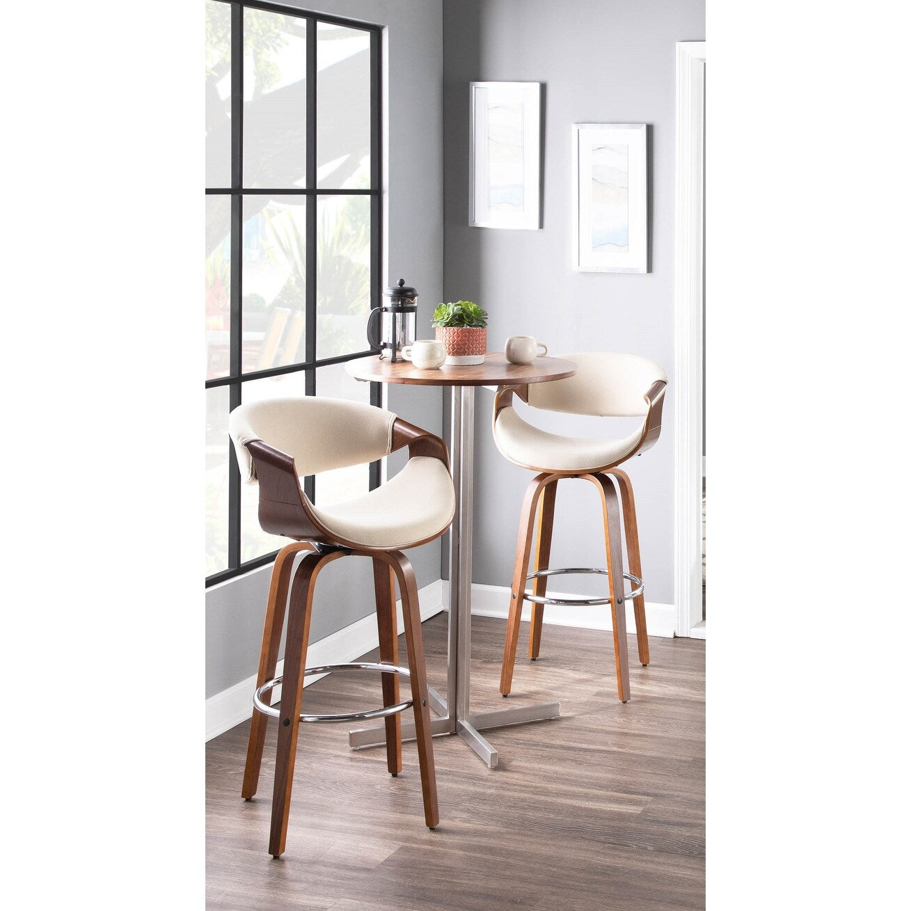 Carson Carrington Flen Mid Century Modern Bar Stool Set Of 2