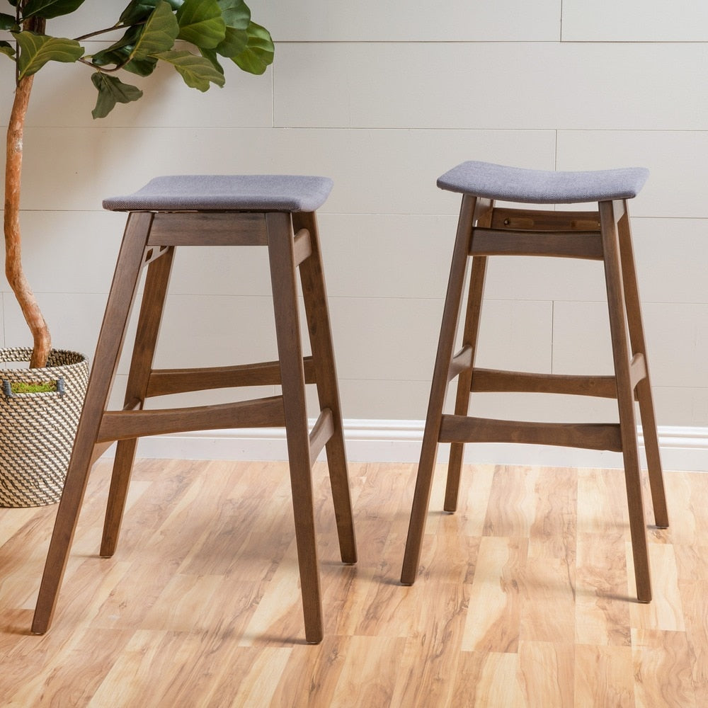 Carson Carrington Forssa 30 Inch Mid Century Fabric Bar Stool Set Of 2 By