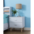 Carson Carrington Gjovik Modern White 2 Drawer Nightstand