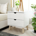 Carson Carrington Gjovik Modern White 2 Drawer Nightstand