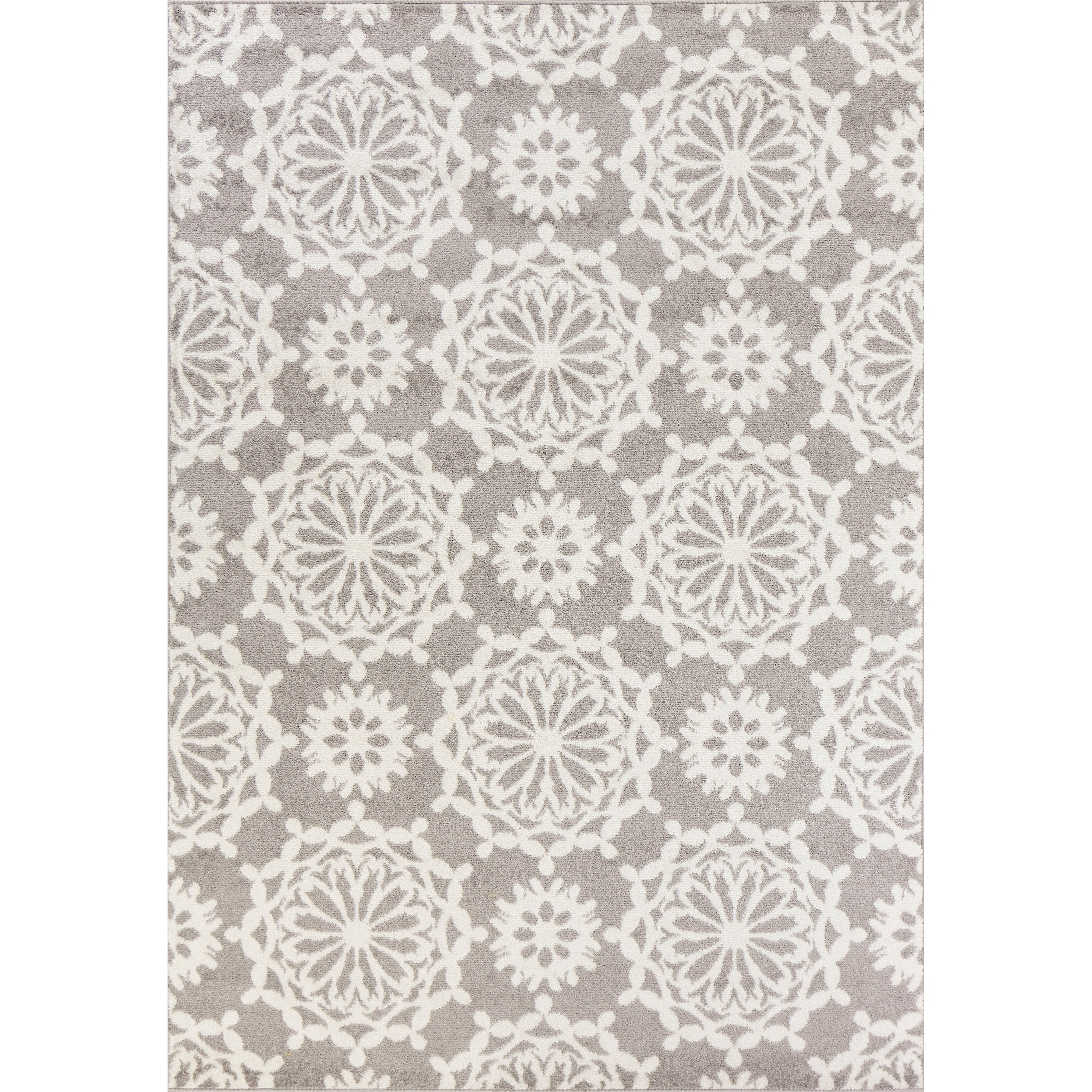 Carson Carrington Gotland Grey Ivory Flora Area Rug 710 X 1010