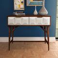 Carson Carrington Greta Burnished Walnut Mid Century Console Table