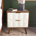 Carson Carrington Greta Burnished Walnut Mid Century Nightstand