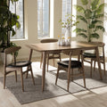 Carson Carrington Haapajarvi Mid Century Modern 5 Piece French Oak Dining Set