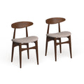 Carson Carrington Haapajarvi Mid Century Modern Medium Oak Dining Chair Set Of 2