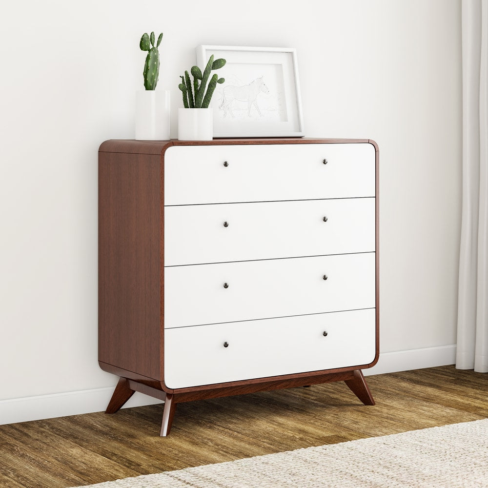 Carson Carrington Hafnarfijorour Mid Century 4 Drawer Chest