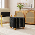 Porch Den Mcmichael Square Storage Ottoman Wood Legs Soft Neutral