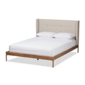 Carson Carrington Helsinki Mid Century Grey Fabric Platform Bed
