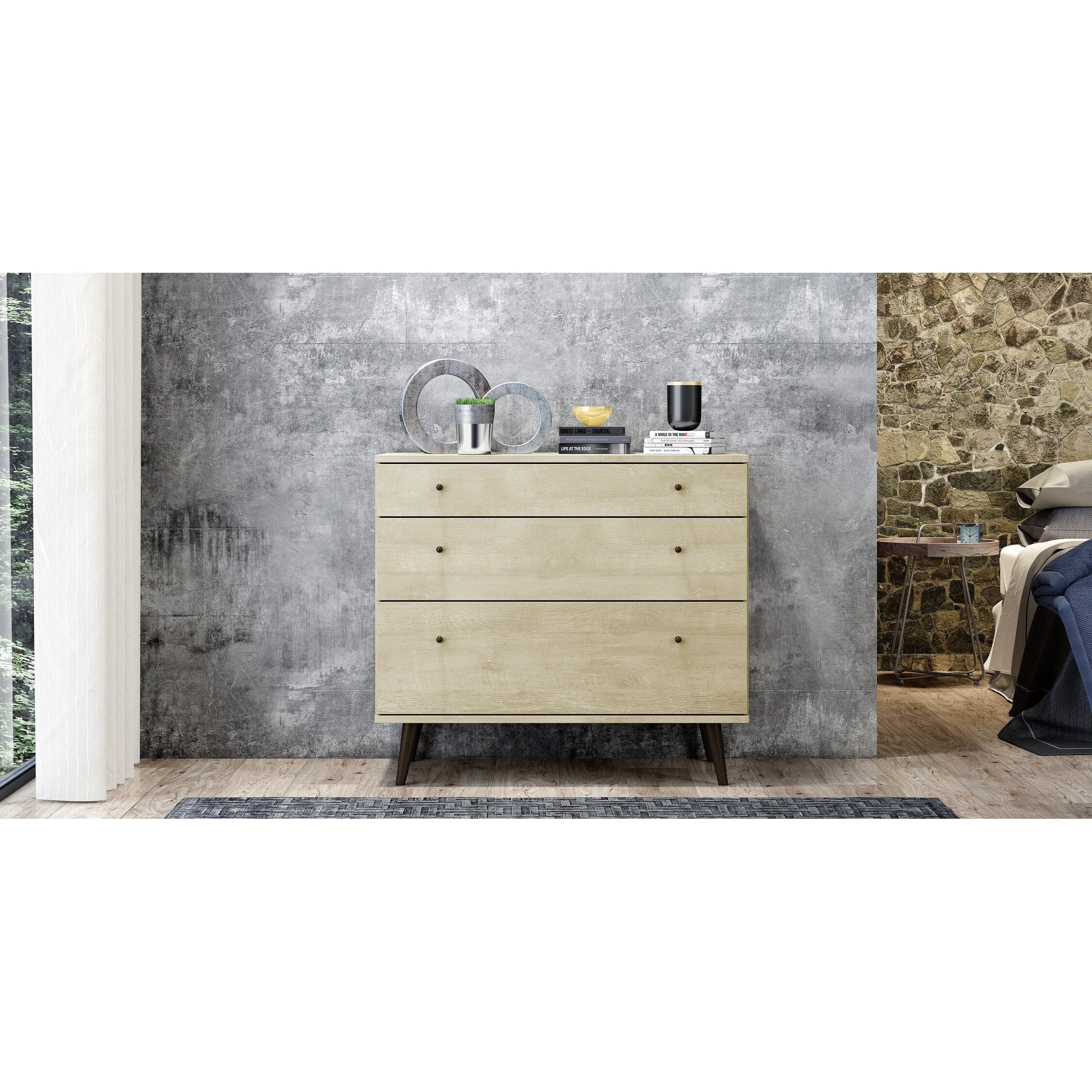 Carson Carrington Hitra Mid Century 3 Drawer Dresser