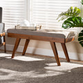 Carson Carrington Idsjon Mid Century Fabric Dining Bench