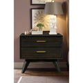 Carson Carrington Junsternas Acacia Mid Century 2 Drawer Night Stand