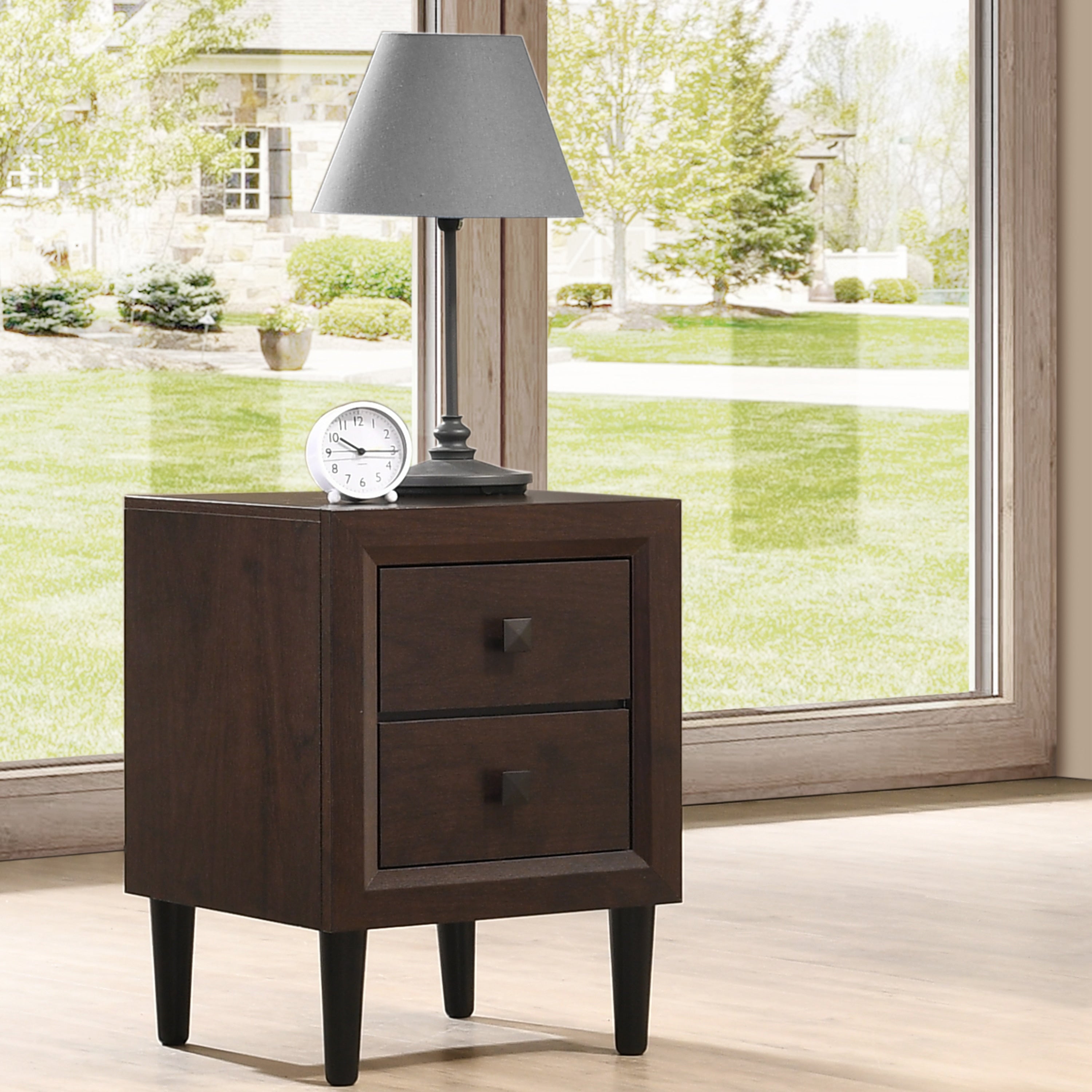 Carson Carrington Kaalaslupa Contemporary 2 Drawer Nightstand