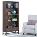 Carson Carrington Kannan Solid Hardwood And Metal Modern Industrial Bookcase
