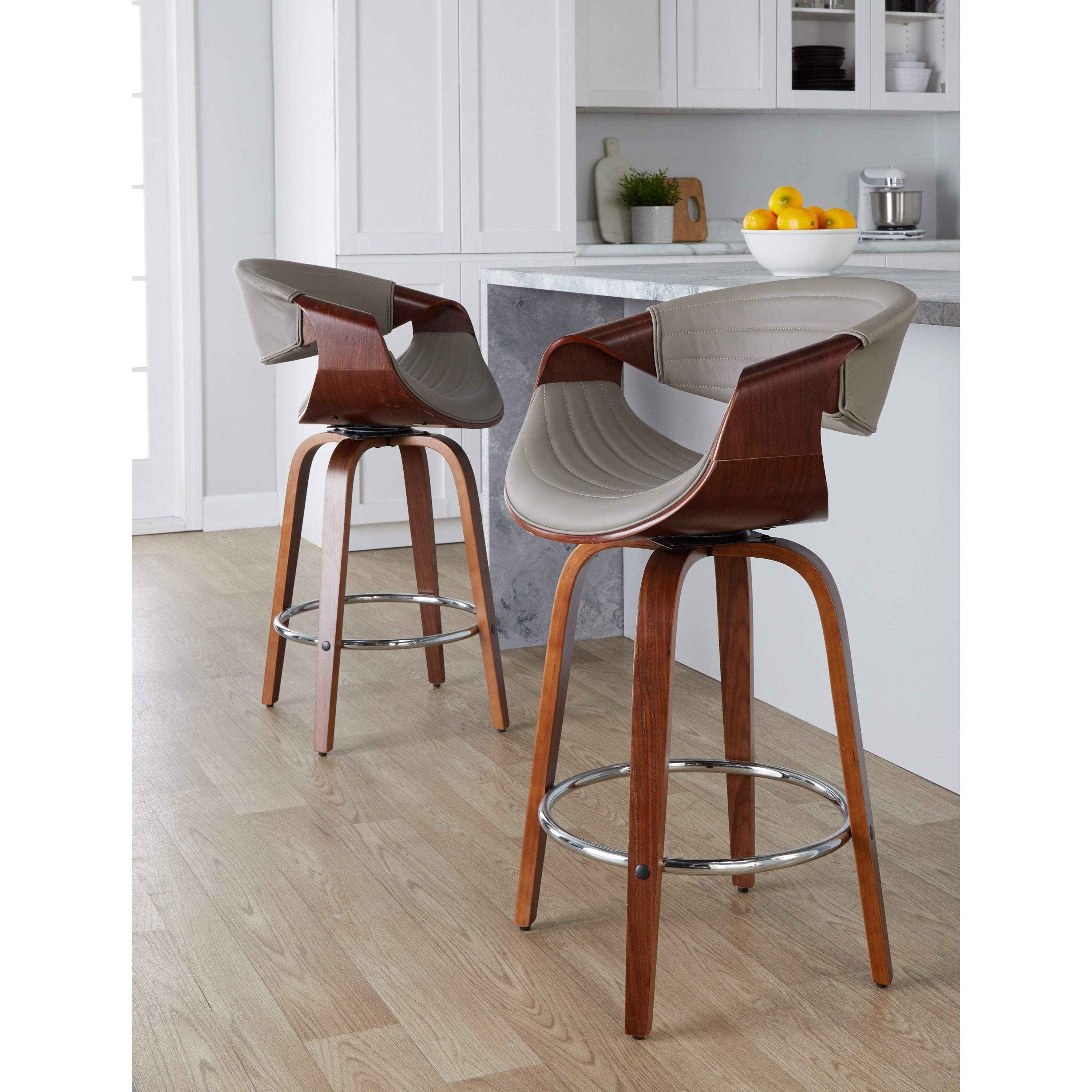 Carson Carrington Solavagen Mid Century Modern Counter Stool Set Of 2