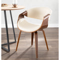 Lumisource Symphony Faux Leather And Wood Dining Chair