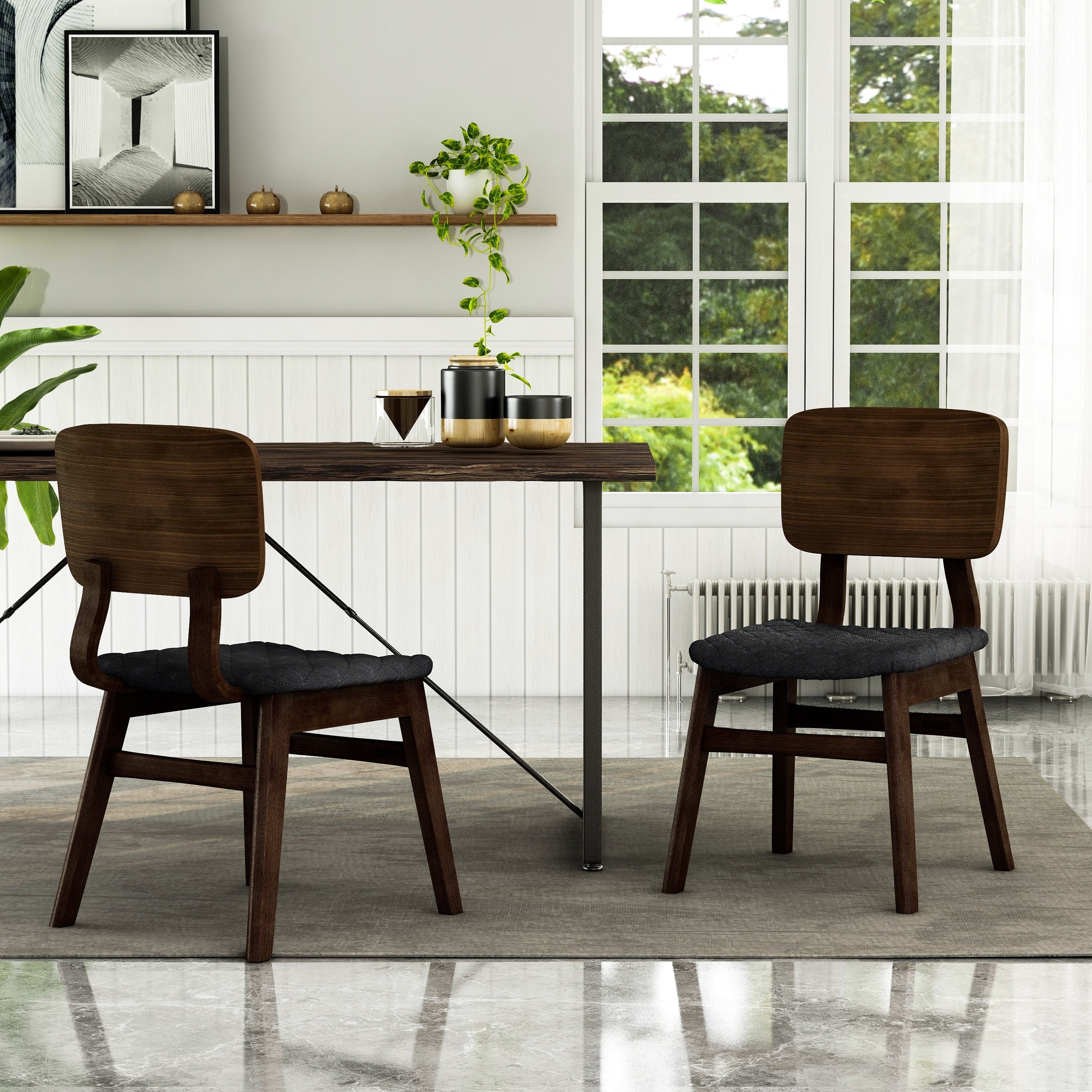 Furniture Of America Liam Mid Century Modern Dining Chairs Set Of 2