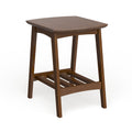 Carson Carrington Karkkila Mid Century Modern Scandinavian Style Dark Walnut End Table