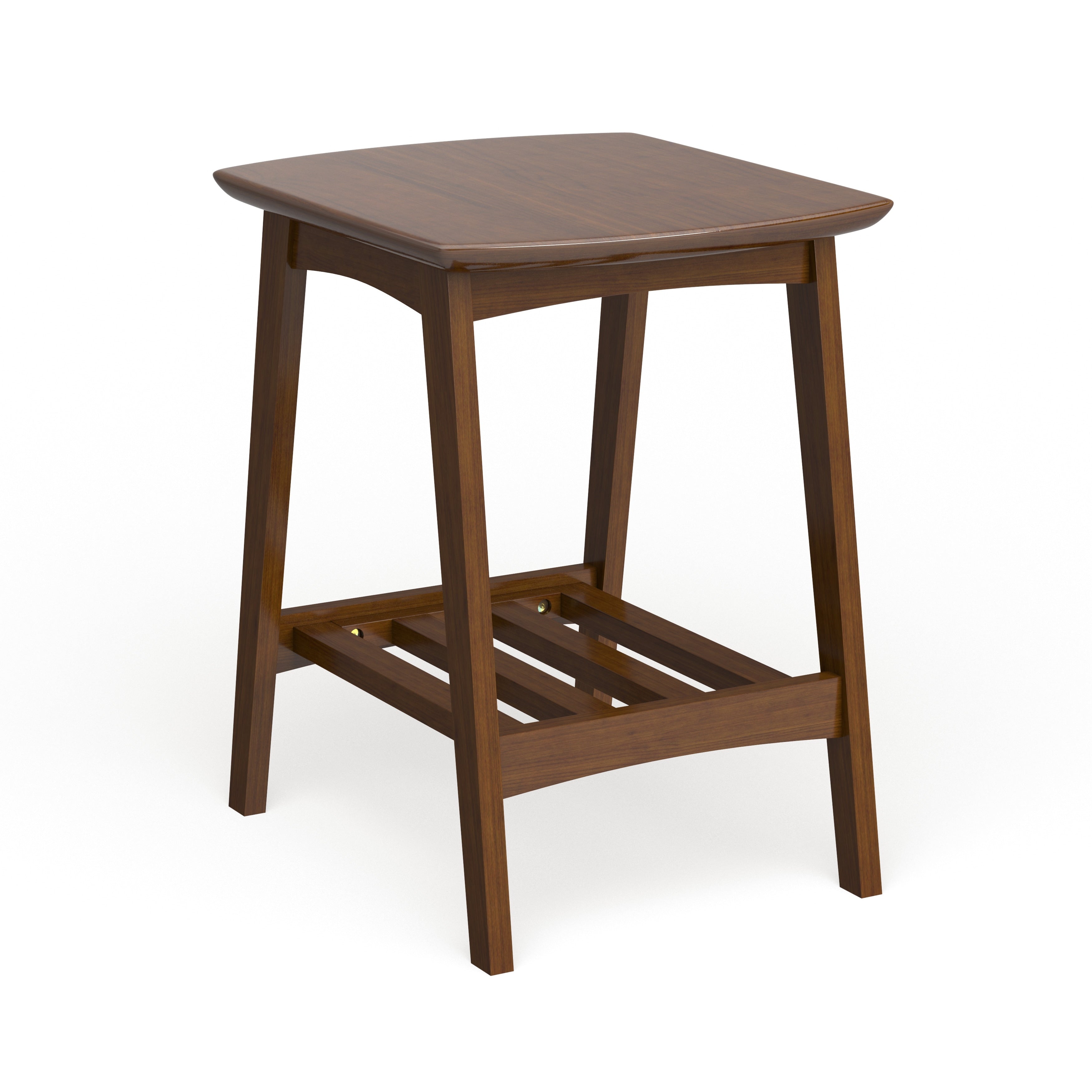 Carson Carrington Karkkila Mid Century Modern Scandinavian Style Dark Walnut End Table