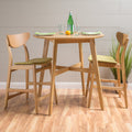 Carson Carrington Lund 3 Piece Wood Counter Height Round Dining Set