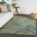 Carson Carrington Mariehamn Handmade Floral Blue Green Area Rug 5X8