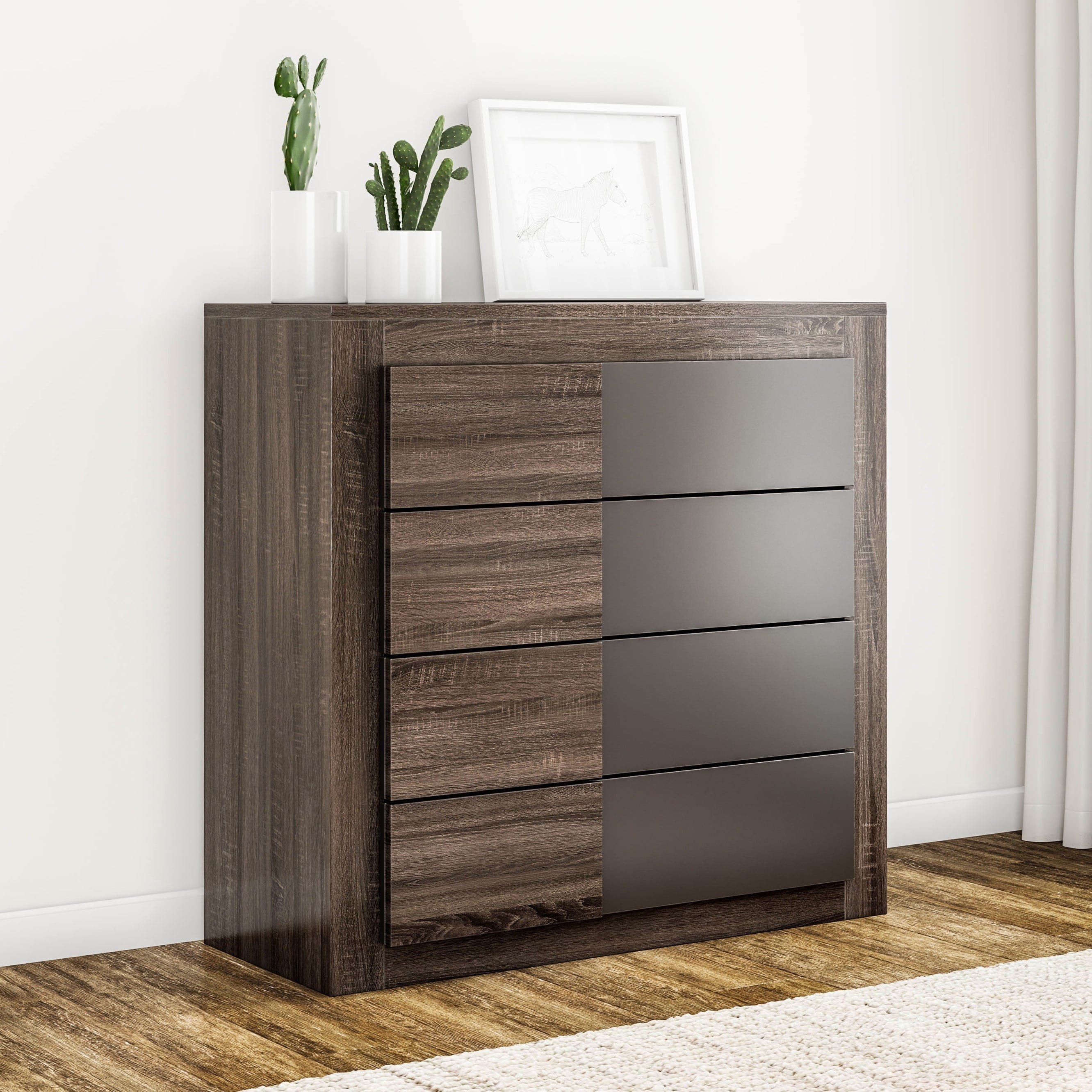 Carson Carrington Porsgrunn Dark Oak Finish 4 Drawer Chest