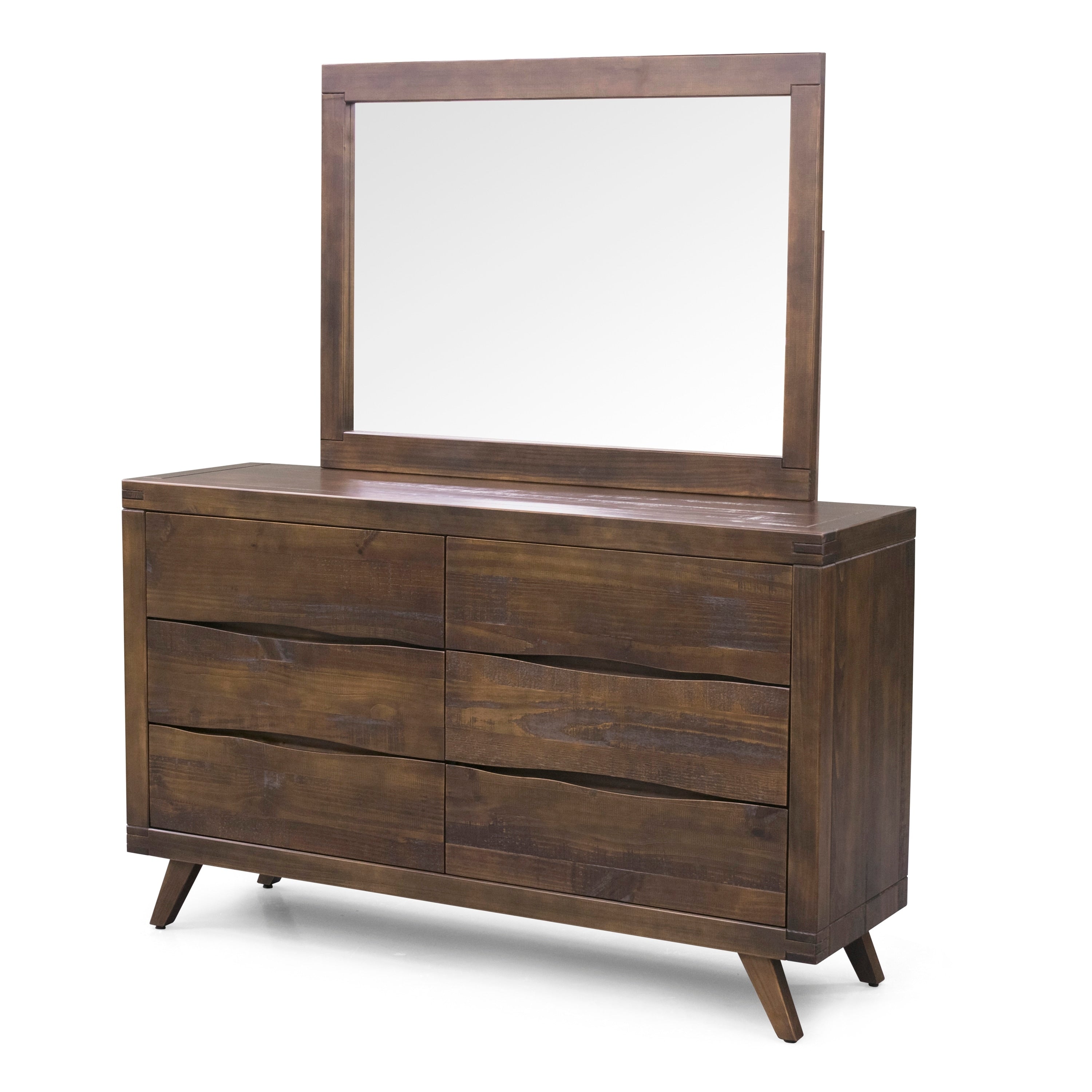 Carson Carrington Panola Distressed Cocoa Dresser And Mirror