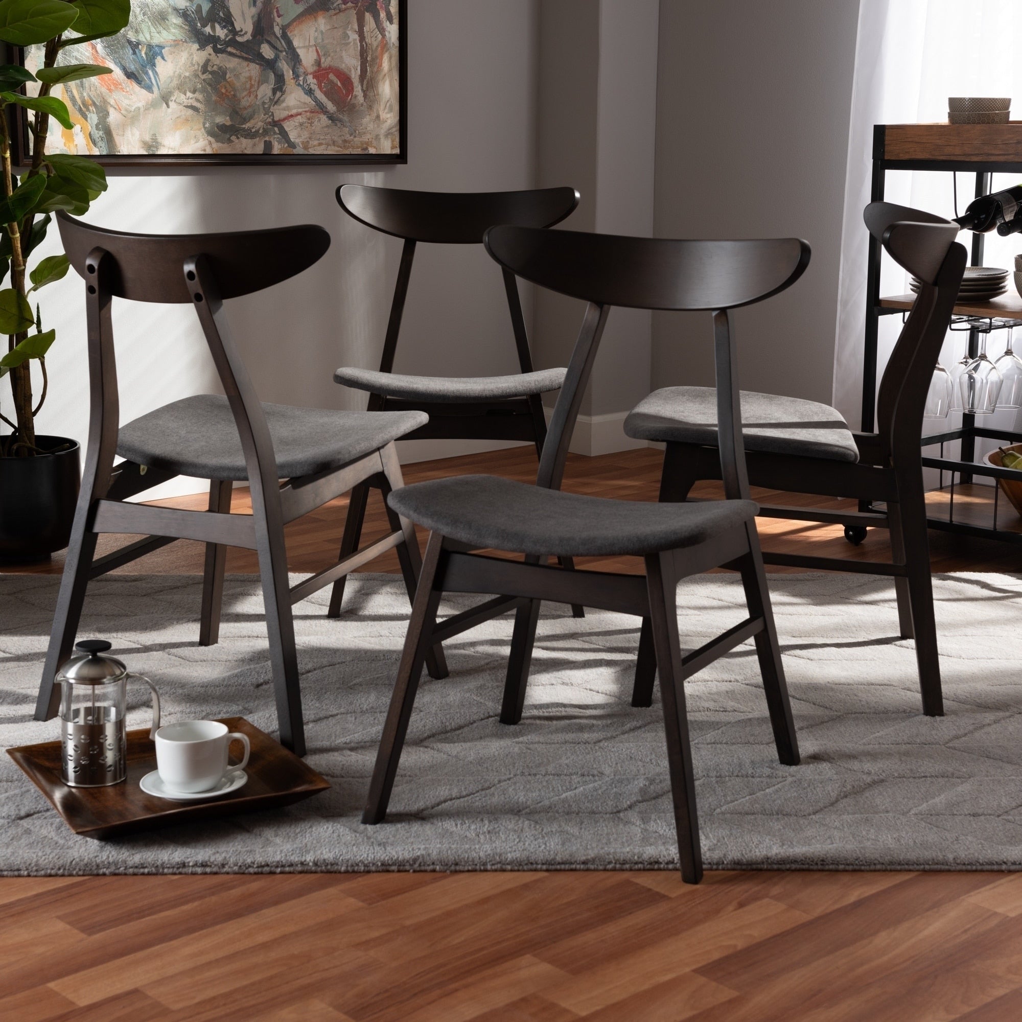 Carson Carrington Pautrask Upholstered 4 Piece Dining Chair Set