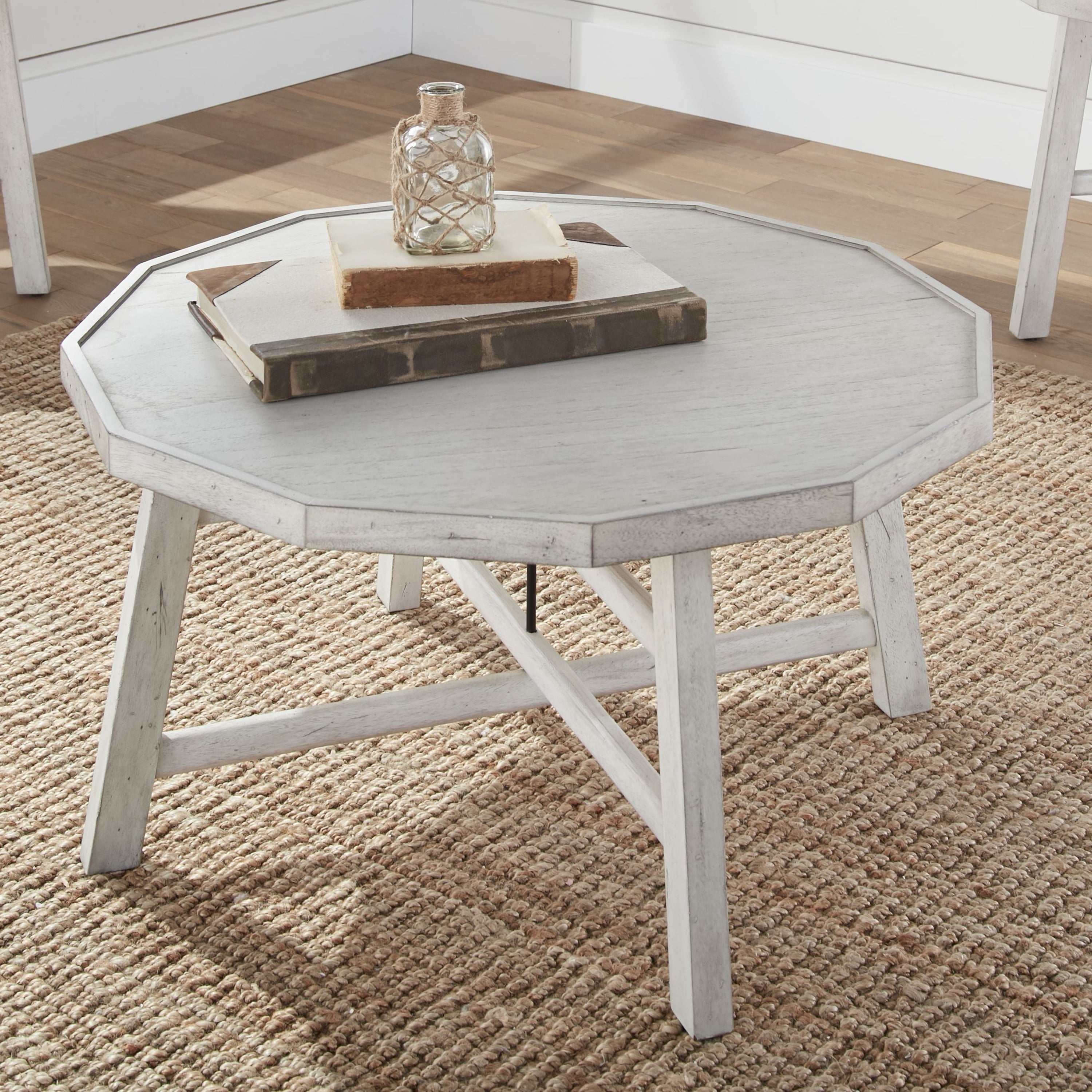 Carson Carrington Pembroke Alabaster Coffee Table 36 L X 36 W X 18 H