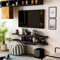 Carson Carrington Rydstorp Floating Wall Mounted Media Console Shelves