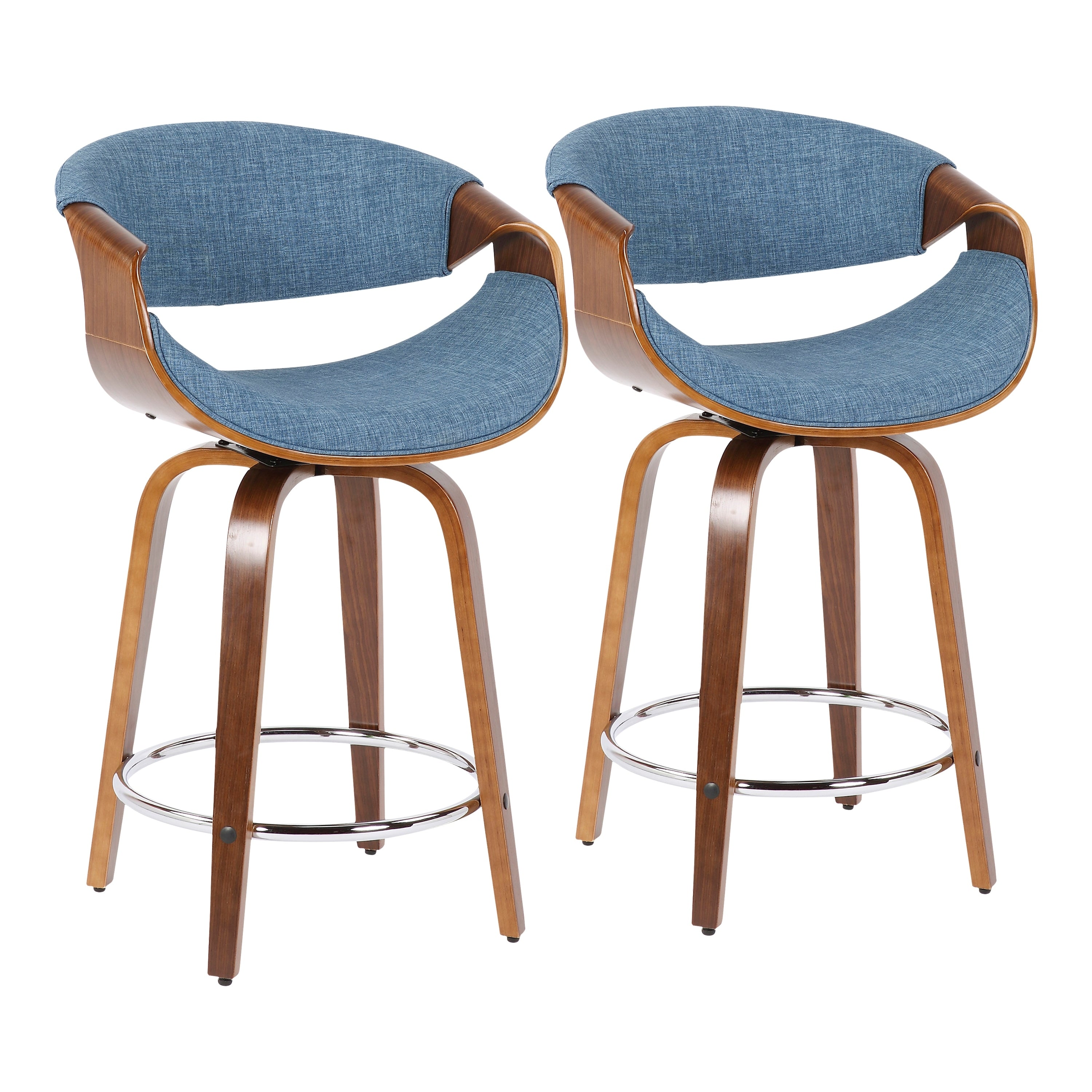 Carson Carrington Falun Mid Century Modern Counter Stools Set Of 2