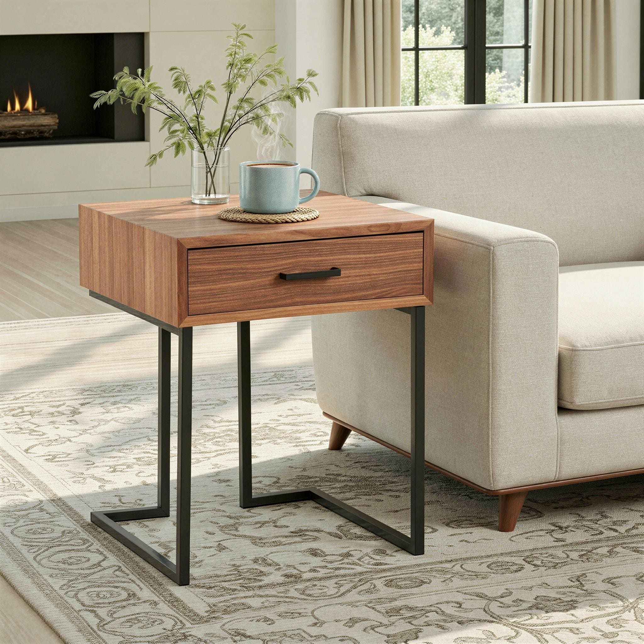 Carson Carrington Siuntio Roman End Table With Drawer