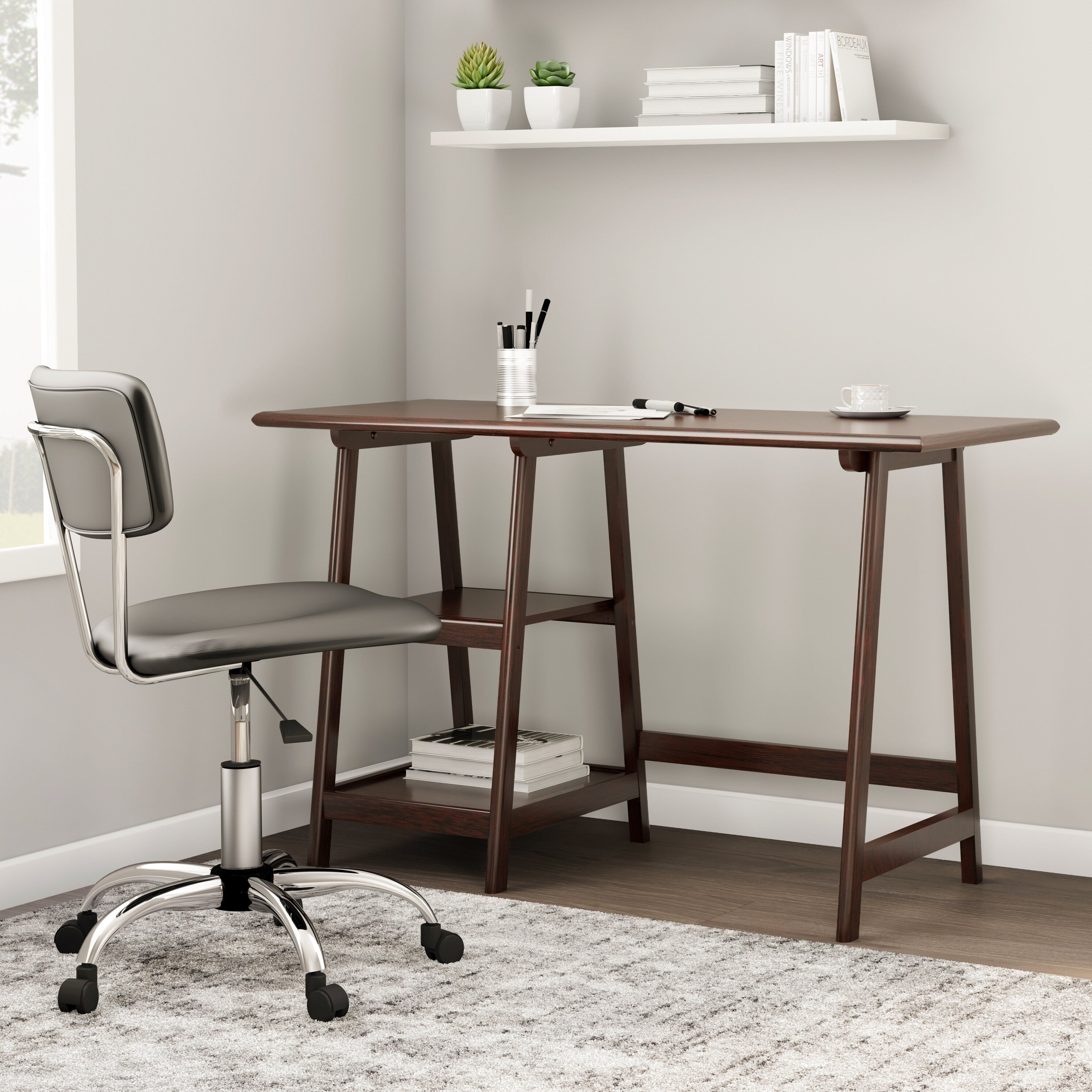 Carson Carrington Skali A Frame Espresso Desk