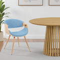 Carson Carrington Skibby Walnut Wood And Fabric Mid Century Dining Chair
