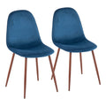 Pebble Mid Century Modern Upholstered Accent Dining Chair Set Of 2
